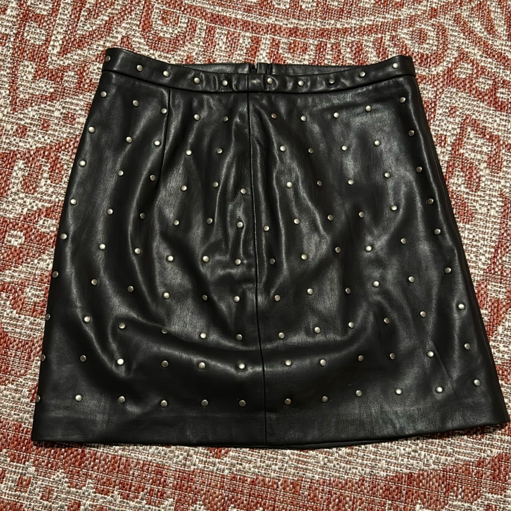 Zara leather skirt with silver studs